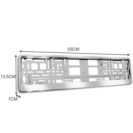 Xtrobb Kentekenplaathouder Set - 2 Stuks - Verchroomd - Universeel