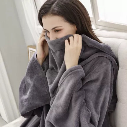 Ruhhy 22649 Deken-Badjas - XXL - Lichtgrijs - Warm & Comfortabel
