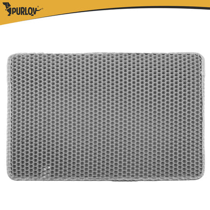 Purlov Kattenbakmat - 60 x 45 cm - Grijs - Dubbellaags EVA-schuim