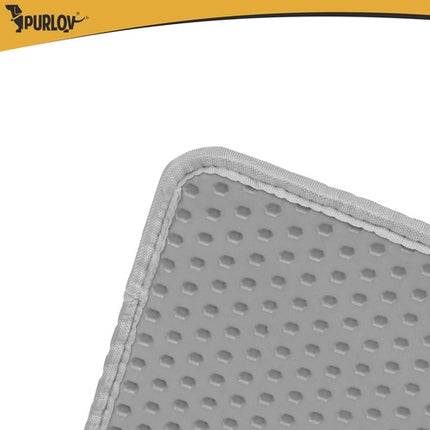 Purlov Kattenbakmat - 60 x 45 cm - Grijs - Dubbellaags EVA-schuim