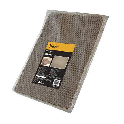 Purlov Kattenbakmat - 75 x 55 cm - Beige - Dubbellaags EVA-schuim