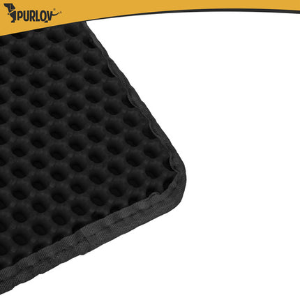 Purlov Kattenbakmat - 75 x 55 cm - Zwart - Dubbellaags EVA-schuim