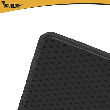 Purlov Kattenbakmat - 75 x 55 cm - Zwart - Dubbellaags EVA-schuim