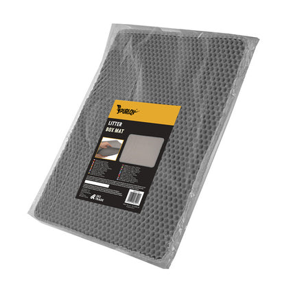 Purlov Kattenbakmat - 75 x 55 cm - Grijs - Dubbellaags EVA-schuim