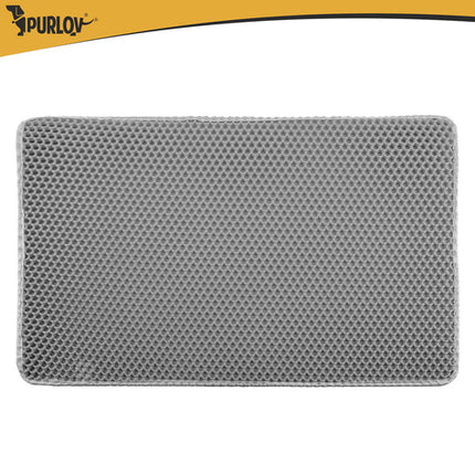 Purlov Kattenbakmat - 75 x 55 cm - Grijs - Dubbellaags EVA-schuim