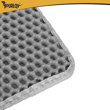 Purlov Kattenbakmat - 75 x 55 cm - Grijs - Dubbellaags EVA-schuim