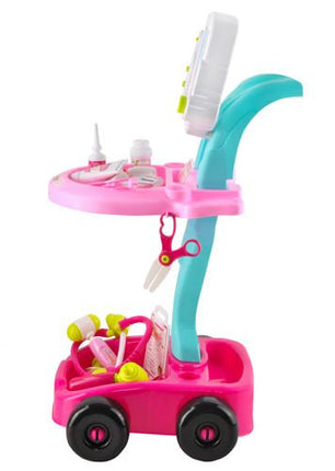 Kruzzel Little Doctor Set - Medische Dokterstrolley - 18-Delig - Roze