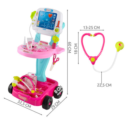 Kruzzel Little Doctor Set - Dokterskar met Medische Accessoires - Roze