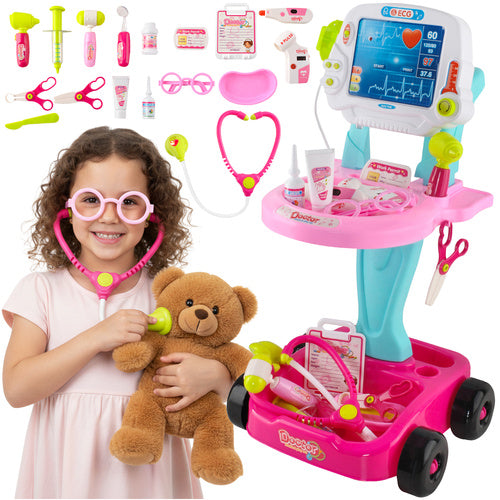 Kruzzel Little Doctor Set - Dokterskar met Medische Accessoires - Roze