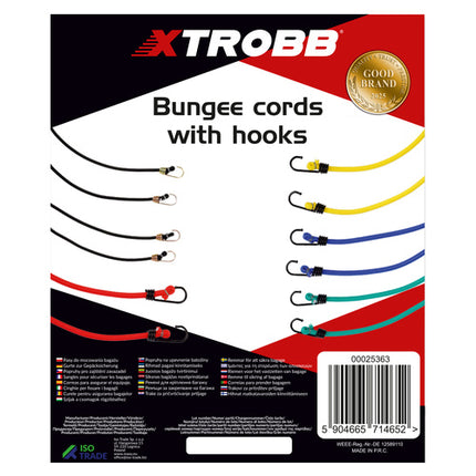 Xtrobb Bagagespanners Set - 12-delig - Met Haken en Opberghoes