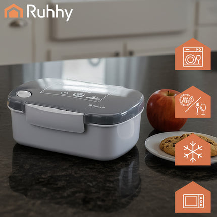 Ruhhy 26169 Lunchbox met Stoomventiel - 800 ml - BPA-vrij - Grijs