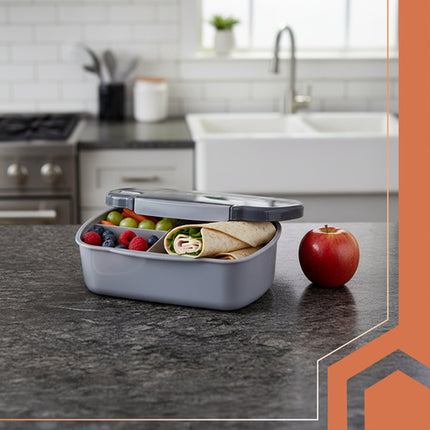 Ruhhy 26169 Lunchbox met Stoomventiel - 800 ml - BPA-vrij - Grijs