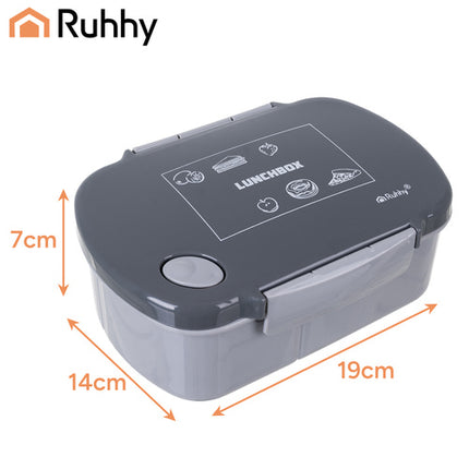Ruhhy 26169 Lunchbox met Stoomventiel - 800 ml - BPA-vrij - Grijs