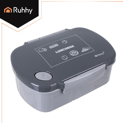 Ruhhy 26169 Lunchbox met Stoomventiel - 800 ml - BPA-vrij - Grijs