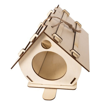 Maaleo Houten Vogelvoederhuisje - DIY Bouwset - Inclusief Verf - 32,5 cm