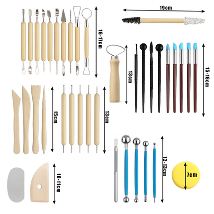 Maaleo Boetseer- en Modelleerset - 40-delig - Professionele Gereedschapsset