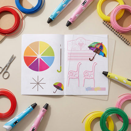 Maaleo 3D Pen Sjabloonboek - 40 Patronen - Inclusief Plexiglas Platform
