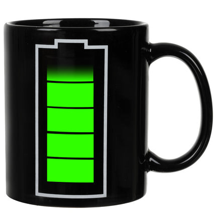 Ruhhy 22103 Magische Mok - Batterij - 330 ml - Kleurveranderend - Zwart