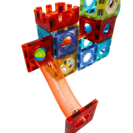 Iso Trade Magnetische Bouwstenen - 110 Delig - Ballenbaan met LED