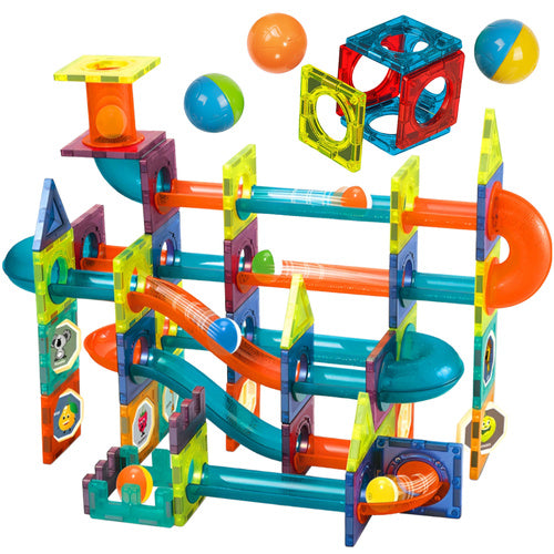 ISO Trade Magnetische Bouwstenen - 96 Delig - Ballenbaan Set