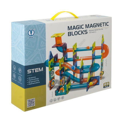 ISO Trade Magnetische Bouwstenen - 96 Delig - Ballenbaan Set