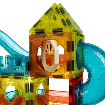Kruzzel Magnetische Knikkerbaan - 77-delig - Inclusief Lichtgevende Elementen