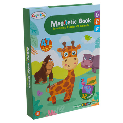 Iso Trade Magnetische Puzzel - Afrikaanse Dieren - Montessori - 47 Delig