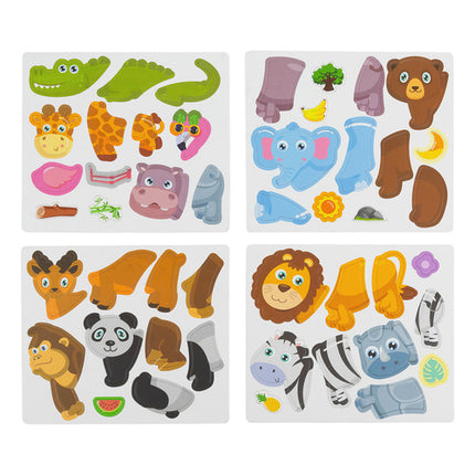 Iso Trade Magnetische Puzzel - Afrikaanse Dieren - Montessori - 47 Delig