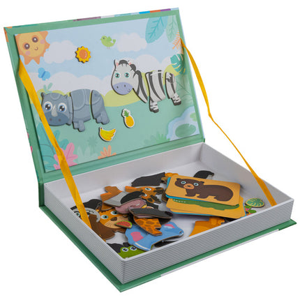 Iso Trade Magnetische Puzzel - Afrikaanse Dieren - Montessori - 47 Delig