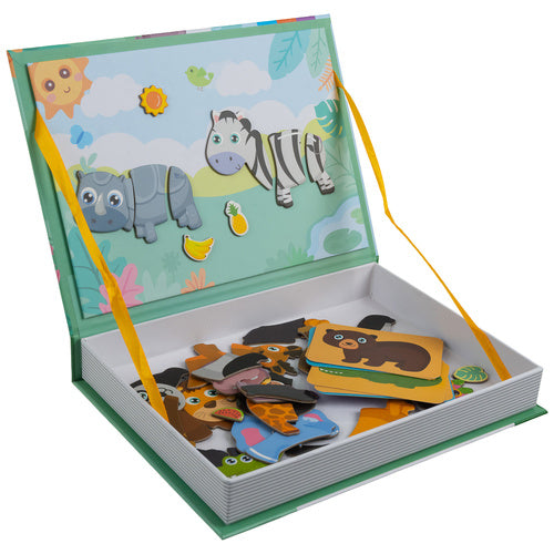 Iso Trade Magnetische Puzzel - Afrikaanse Dieren - Montessori - 47 Delig