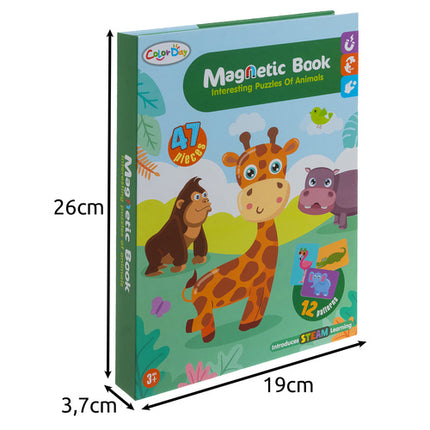 Iso Trade Magnetische Puzzel - Afrikaanse Dieren - Montessori - 47 Delig