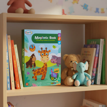 Iso Trade Magnetische Puzzel - Afrikaanse Dieren - Montessori - 47 Delig