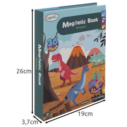 Kruzzel Magnetische Dinosaurus Puzzel - 36-delig in Boekvorm