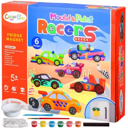 Kruzzel DIY Magneetset - Auto's - Creatieve Knutselset voor Kinderen