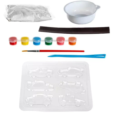 Kruzzel DIY Magneetset - Auto's - Creatieve Knutselset voor Kinderen