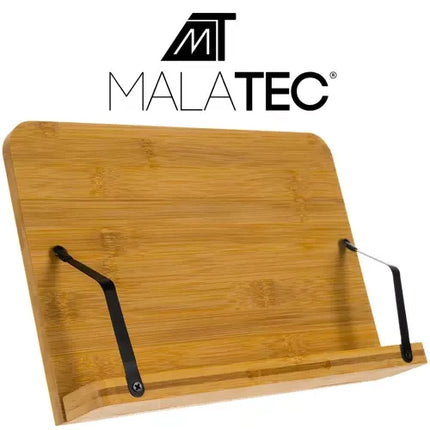 Malatec Boekenstandaard - Bamboe - Verstelbaar - Voor Boeken en Tablets