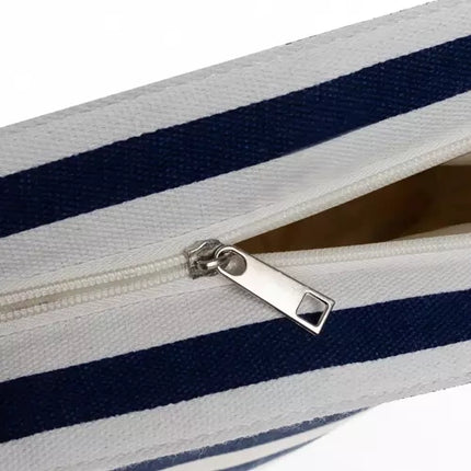 Malatec Strandtas - 22L - Nautische Stijl - Blauw/Wit
