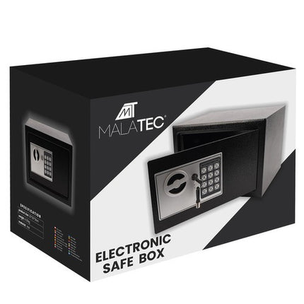 Malatec Elektronische Kluis - 10 Liter - 20 x 31 x 20 cm - Zwart