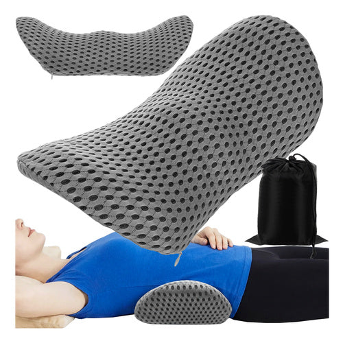 Malatec Lendensteun - Ergonomisch Rugkussen - Memory Foam - Zwart/Blauw