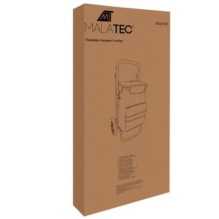 Malatec Opvouwbare Boodschappentrolley - 40 Liter - Met Thermovak - Grijs