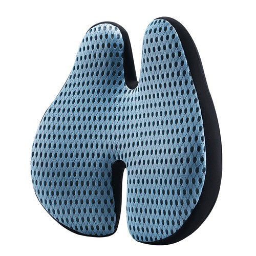 Malatec Lendensteun - Ergonomisch Rugkussen - Memory Foam - Zwart/Blauw
