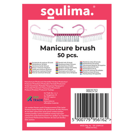 Soulima Manicure Nagelborstels - Set van 50 Stuks - Roze