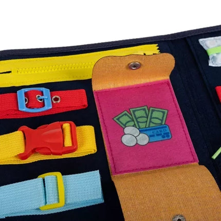 Kruzzel Manipulatiebord Tas - Educatief Sensorisch Speelgoed