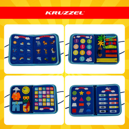 Kruzzel Manipulatief Viltboek - Dinosaurus Design - Educatief Speelgoed