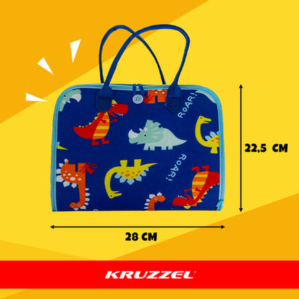 Kruzzel Manipulatief Viltboek - Dinosaurus Design - Educatief Speelgoed