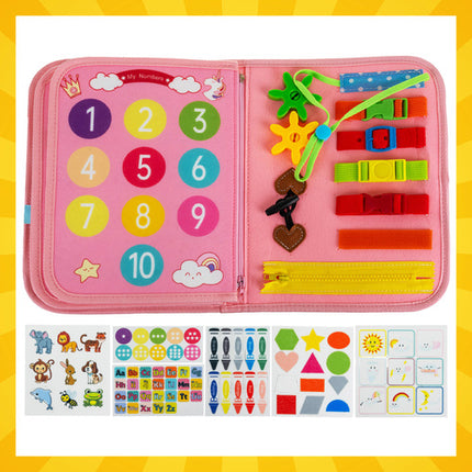 Kruzzel Manipulatief Viltboek - Eenhoorn Design - Educatief Speelgoed