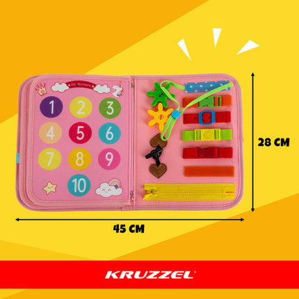 Kruzzel Manipulatief Viltboek - Eenhoorn Design - Educatief Speelgoed
