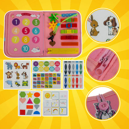 Kruzzel Manipulatief Viltboek - Eenhoorn Design - Educatief Speelgoed