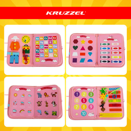 Kruzzel Manipulatief Viltboek - Eenhoorn Design - Educatief Speelgoed
