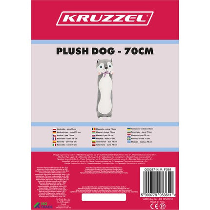 Kruzzel Pluche Hond Knuffel - 70 cm - Zacht Knuffelkussen